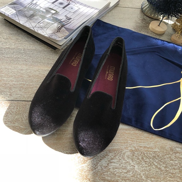 Munro Cerise Smoking Slipper In Black - Picture 4 of 7